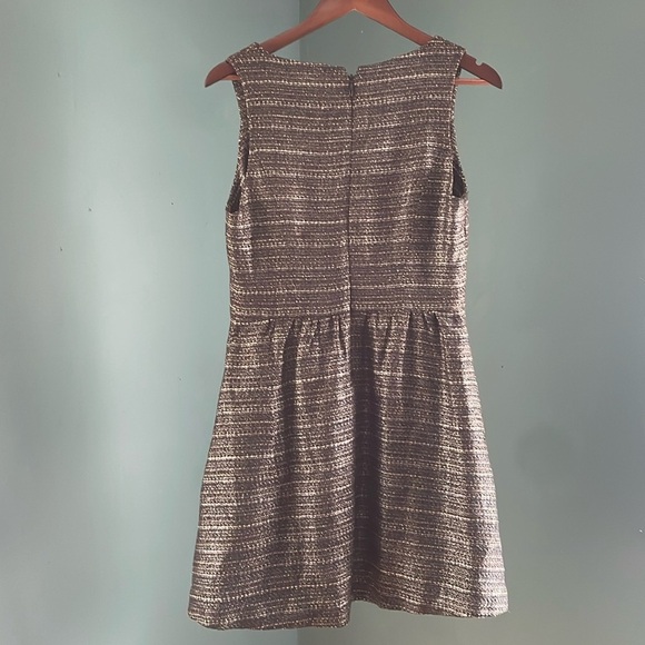 Anthropologie Moulinette Soeurs Dress, Tweed Fit and Flare, Metallic Party Dress - Picture 3 of 3